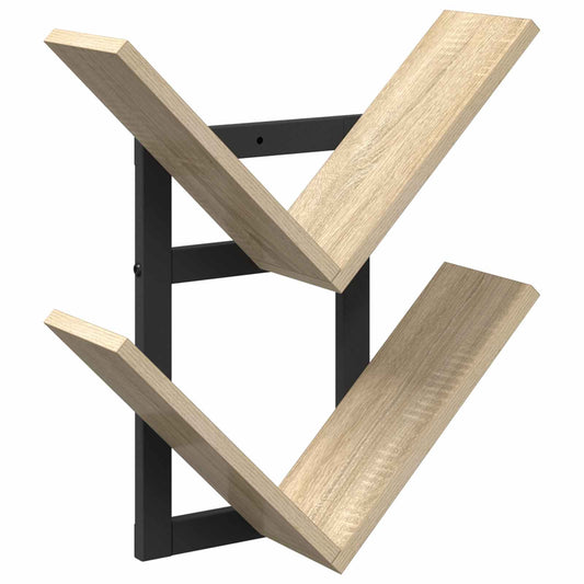 Wall Floating Shelf Sonoma Oak 43 x 15 x 47 cm Engineered Wood Wall Floating Shelf Sonoma Oak 43 x 15 x 47 cm Engineered Wood
