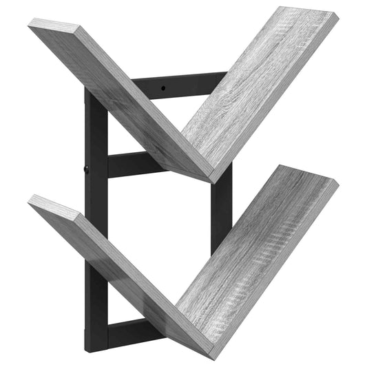 Wall Floating Shelf Grey Sonoma 43 x 15 x 47 cm Engineered Wood Wall Floating Shelf Grey Sonoma 43 x 15 x 47 cm Engineered Wood
