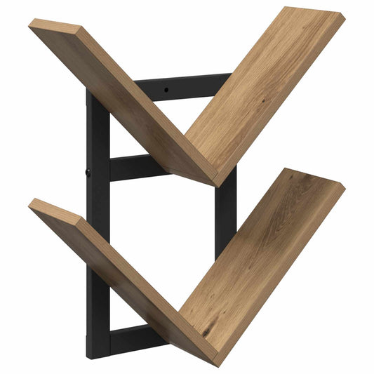 Wall Floating Shelf Artisan Oak 43 x 15 x 47 cm Engineered Wood Wall Floating Shelf Artisan Oak 43 x 15 x 47 cm Engineered Wood