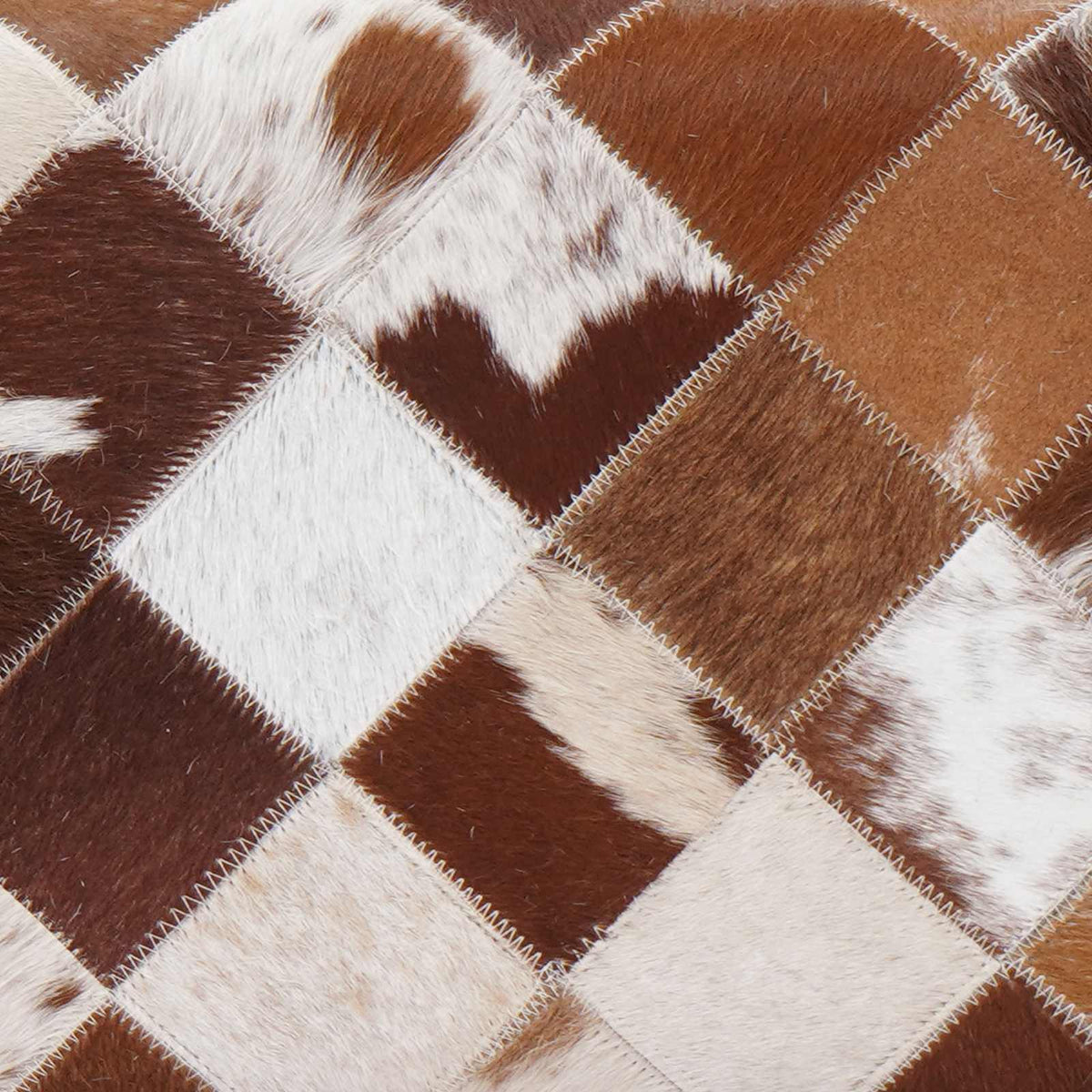 Bench 110 x 30 x 45 cm Real Leather Brown Patchwork