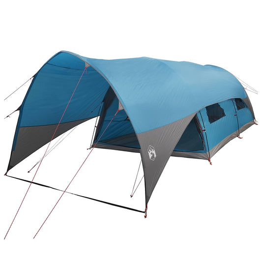 Tunnel Tent with Rainfly Water-Resistant 10-Person Blue Tunnel Tent with Rainfly Water-Resistant 10-Person Blue