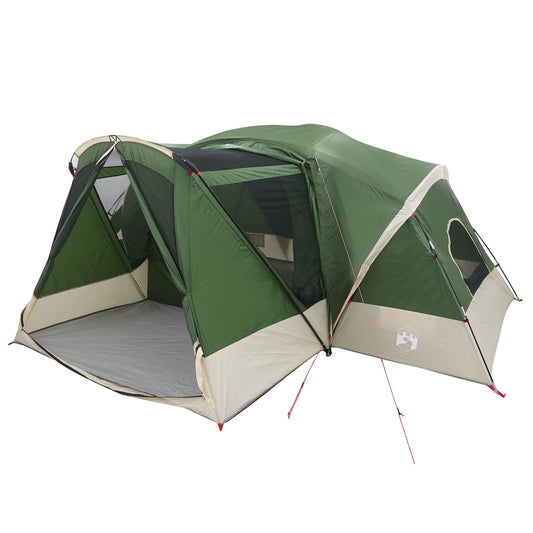Cabin Tent with Rainfly Water-Resistant 10-Person Green Cabin Tent with Rainfly Water-Resistant 10-Person Green