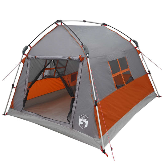 Instant Tent Water-resistant 2-Person Grey and Orange Instant Tent Water-resistant 2-Person Grey and Orange