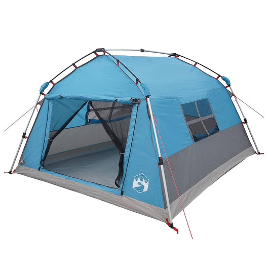Instant Tent Water-resistant 4-Person Blue Instant Tent Water-resistant 4-Person Blue