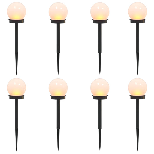 Outdoor Solar Lights with Ground Spike 8 pcs Warm White 38.5 cm Outdoor Solar Lights with Ground Spike 8 pcs Warm White 38.5 cm