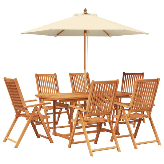 Outdoor Dining Set with Parasol 8 pcs 6-Seaters Outdoor Dining Set with Parasol 8 pcs 6-Seaters