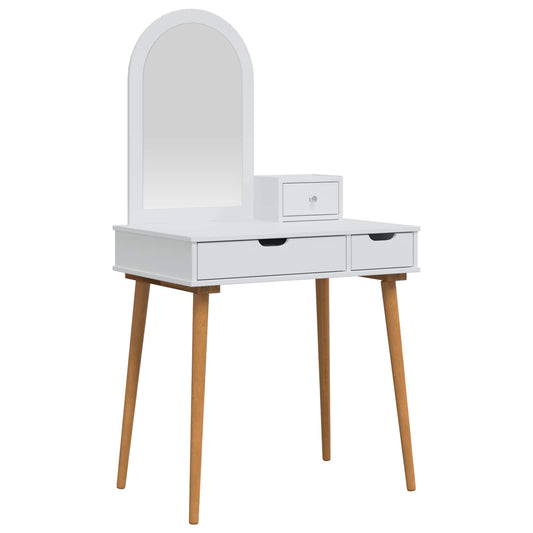 Dressing Table Set FAUSKE 3 pcs White 76 x 50 x 143 cm Dressing Table Set FAUSKE 3 pcs White 76 x 50 x 143 cm