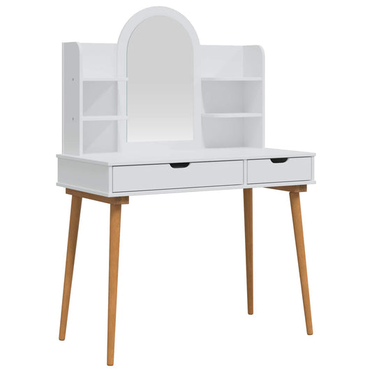 Dressing Table Set FAUSKE 4 pcs White 100 x 50 x 143 cm Dressing Table Set FAUSKE 4 pcs White 100 x 50 x 143 cm