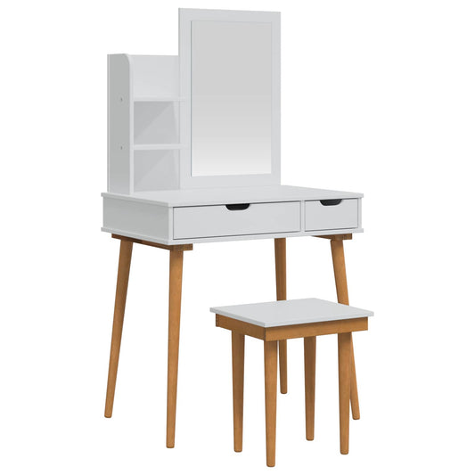 Dressing Table Set FAUSKE 4 pcs White 76 x 50 x 143 cm Dressing Table Set FAUSKE 4 pcs White 76 x 50 x 143 cm