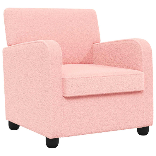 Armchair Pink Faux Lamb Fleece Armchair Pink Faux Lamb Fleece