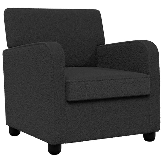 Armchair Dark Grey Faux Lamb Fleece Armchair Dark Grey Faux Lamb Fleece