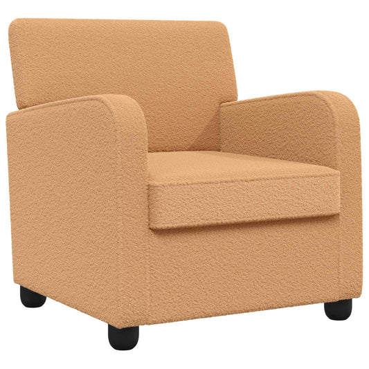 Armchair Beige Faux Lamb Fleece Armchair Beige Faux Lamb Fleece