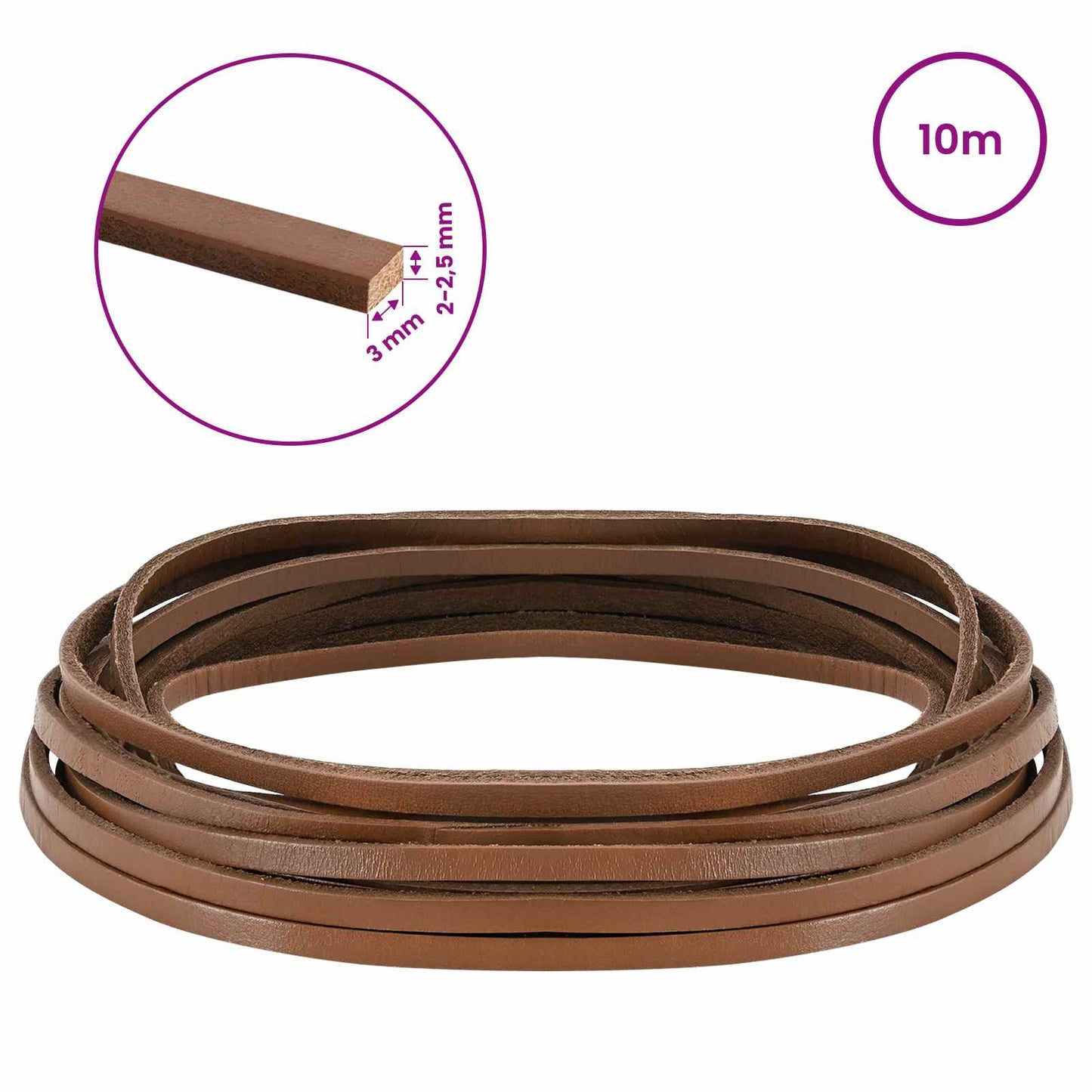Leather Strap 1 Brown 1000 x 0.3 cm Leather