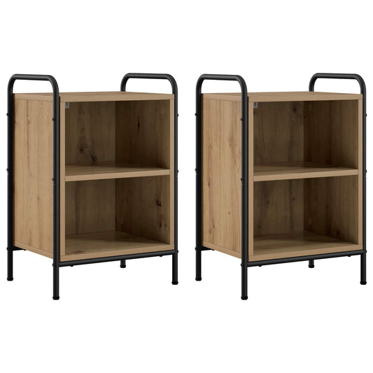 Bedside Cabinet 2 pcs Artisan Oak 40 x 30 x 60 cm Bedside Cabinet 2 pcs Artisan Oak 40 x 30 x 60 cm