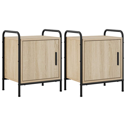 Bedside Cabinet 2 pcs Sonoma Oak 40 x 30 x 50 cm Bedside Cabinet 2 pcs Sonoma Oak 40 x 30 x 50 cm