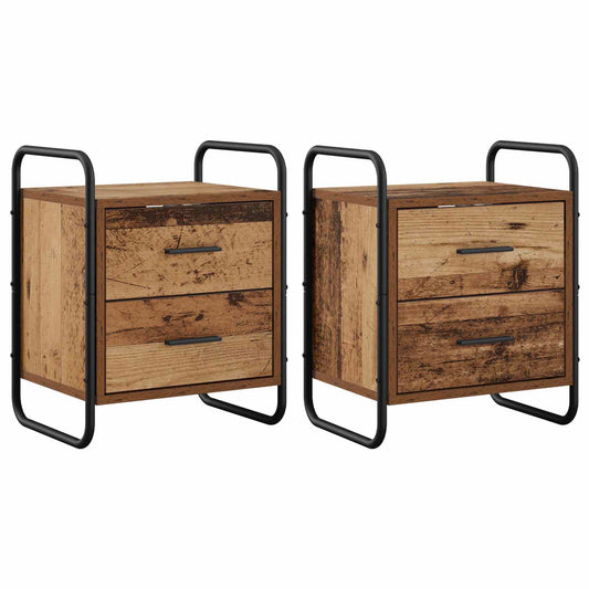 Hanging Bedside Cabinet 2 pcs Old Wood 40 x 30 x 50 cm Hanging Bedside Cabinet 2 pcs Old Wood 40 x 30 x 50 cm