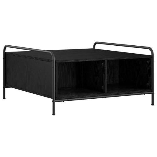 Coffee Table Black Oak 80 x 80 x 41 cm Engineered Wood Coffee Table Black Oak 80 x 80 x 41 cm Engineered Wood