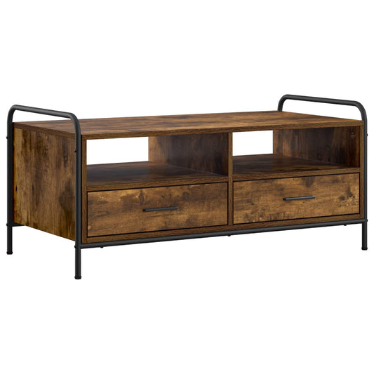 Coffee Table Smoked Oak 99.5 x 49 x 46 cm Engineered Wood Coffee Table Smoked Oak 99.5 x 49 x 46 cm Engineered Wood
