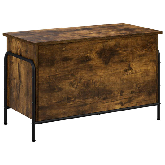 Storage Box Smoked Oak 80 x 40 x 49.5 cm Engineered Wood Storage Box Smoked Oak 80 x 40 x 49.5 cm Engineered Wood