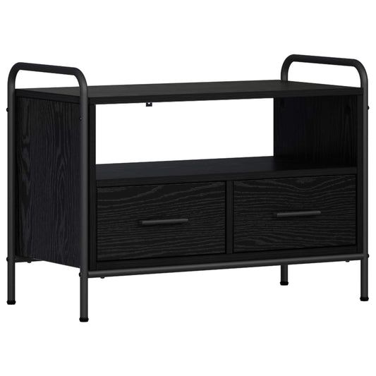 TV Cabinet 67.5 x 33 x 50 cm Black Oak Engineered Wood TV Cabinet 67.5 x 33 x 50 cm Black Oak Engineered Wood
