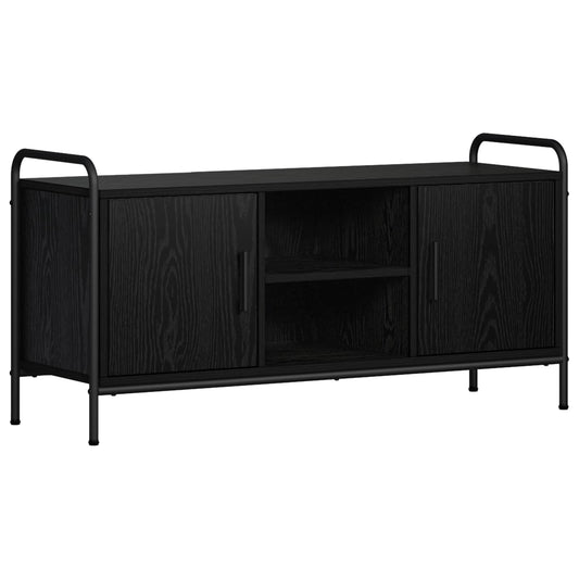 TV Cabinet 99 x 33 x 50 cm Black Oak Engineered Wood TV Cabinet 99 x 33 x 50 cm Black Oak Engineered Wood