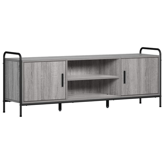 TV Cabinet 133 x 33 x 50 cm Grey Sonoma Engineered Wood TV Cabinet 133 x 33 x 50 cm Grey Sonoma Engineered Wood