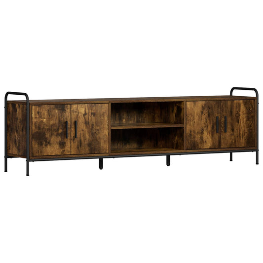 TV Cabinet 167.5 x 33 x 50 cm Smoked Oak Engineered Wood TV Cabinet 167.5 x 33 x 50 cm Smoked Oak Engineered Wood