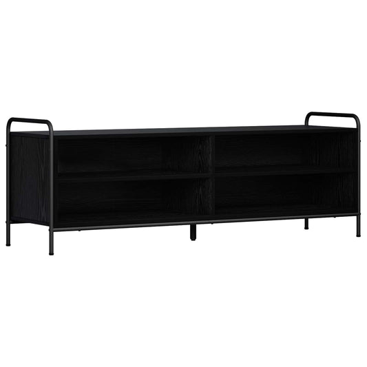 TV Cabinet 140 x 39.5 x 50 cm Black Oak Engineered Wood TV Cabinet 140 x 39.5 x 50 cm Black Oak Engineered Wood