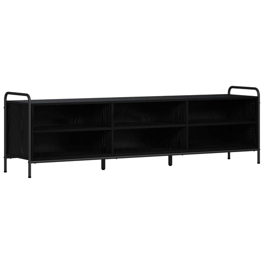 TV Cabinet 167.5 x 36.5 x 50 cm Black Oak Engineered Wood TV Cabinet 167.5 x 36.5 x 50 cm Black Oak Engineered Wood