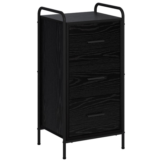 Sideboard Black Oak 40 x 33 x 80.5 cm Engineered Wood Sideboard Black Oak 40 x 33 x 80.5 cm Engineered Wood