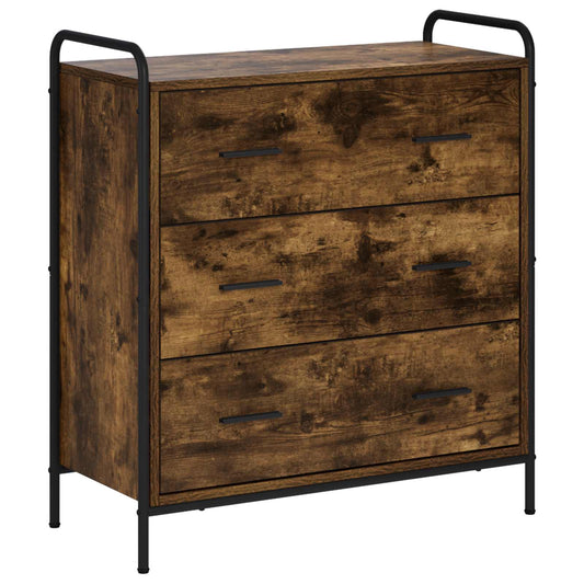 Sideboard Smoked Oak 73 x 33 x 81 cm Engineered Wood Sideboard Smoked Oak 73 x 33 x 81 cm Engineered Wood