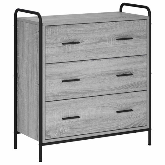 Sideboard Grey Sonoma 73 x 33 x 81 cm Engineered Wood Sideboard Grey Sonoma 73 x 33 x 81 cm Engineered Wood