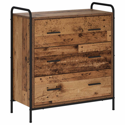 Sideboard Old Wood 73 x 33 x 81 cm Engineered Wood Sideboard Old Wood 73 x 33 x 81 cm Engineered Wood
