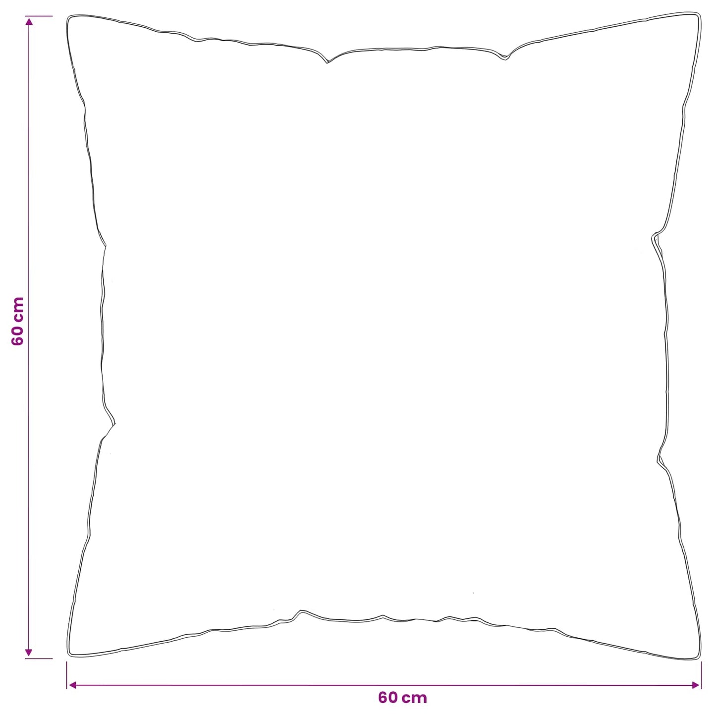 Pillow 2 pcs 60 x 60 cm Australian Wool White