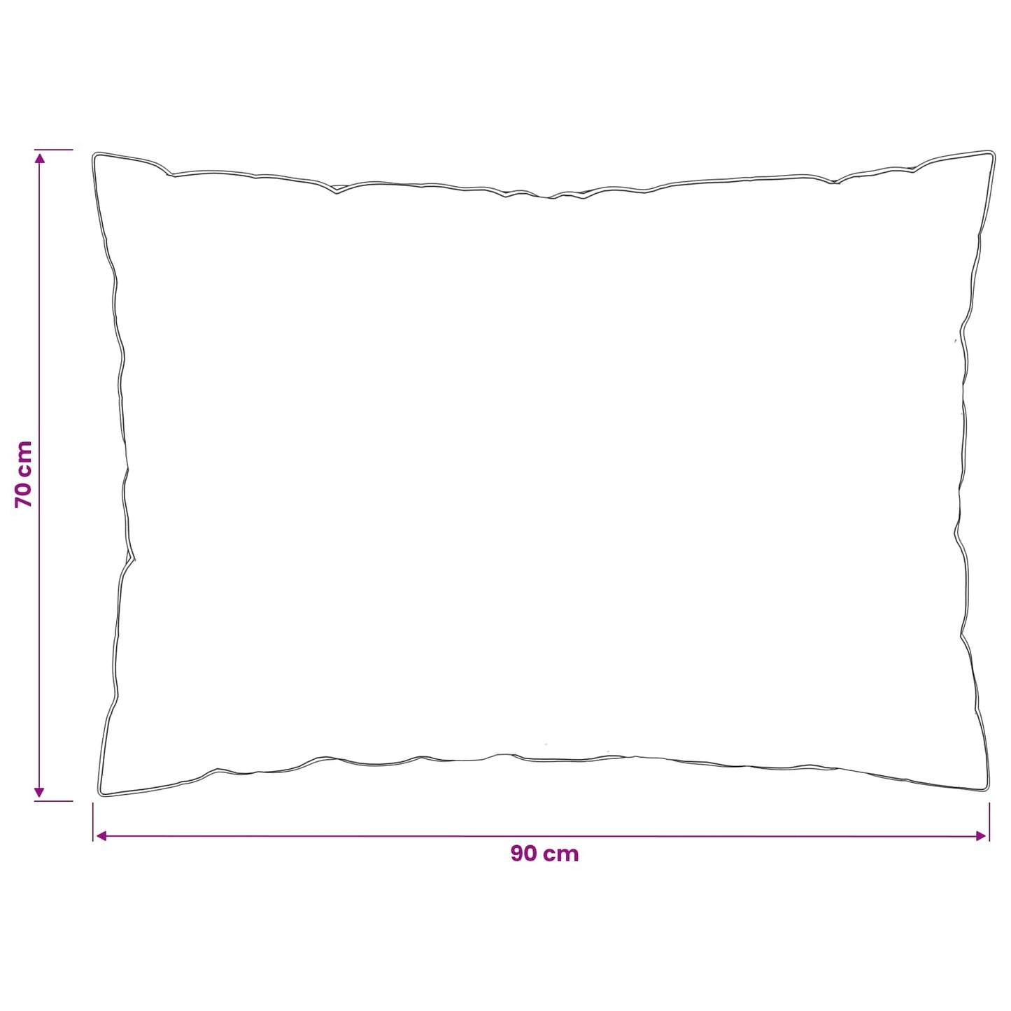 Pillow 2 pcs 70 x 90 cm Australian Wool White