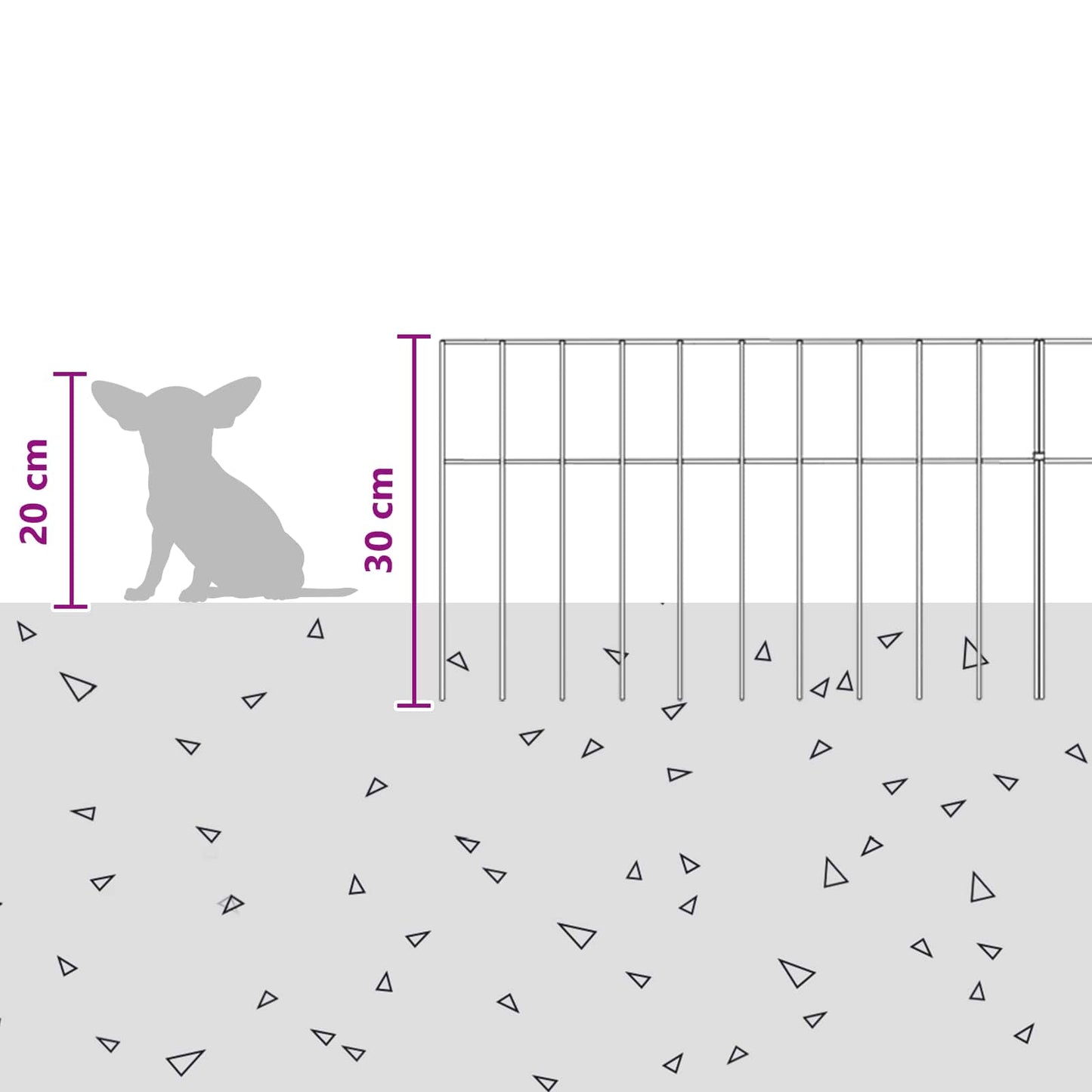 Garden Fence Panel 24 pcs Galvanised Steel Silver