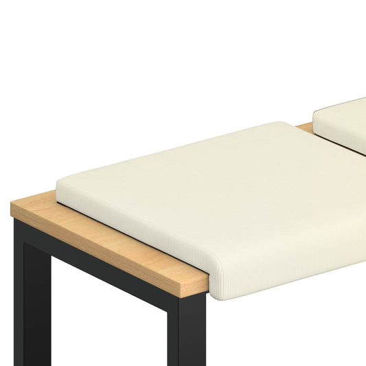 Bench Cushion 2 pcs Corduroy Cream Depth 35 cm Bench Cushion 2 pcs Corduroy Cream Depth 35 cm
