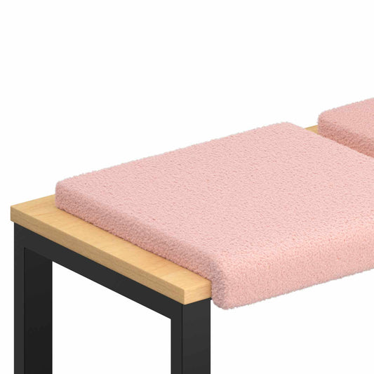Bench Cushion 2 pcs Sherpa Fabric Pink Depth 35 cm Bench Cushion 2 pcs Sherpa Fabric Pink Depth 35 cm