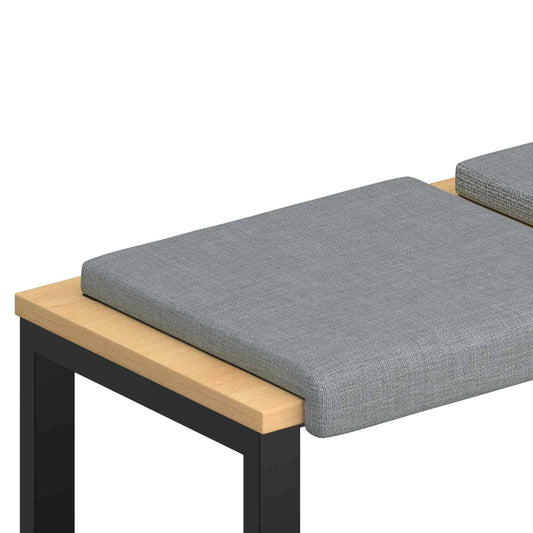 Bench Cushion 4 pcs Fabric Light Grey Depth 35 cm Bench Cushion 4 pcs Fabric Light Grey Depth 35 cm