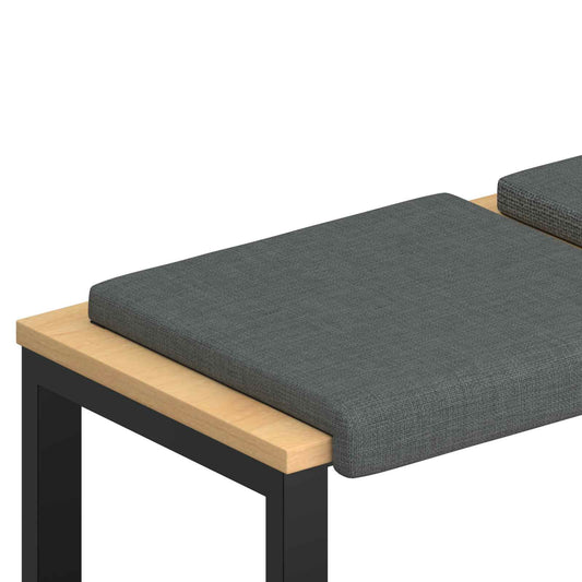 Bench Cushion 4 pcs Fabric Dark Grey Depth 35 cm Bench Cushion 4 pcs Fabric Dark Grey Depth 35 cm