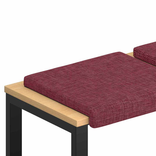 Bench Cushion 4 pcs Fabric Wine Red Depth 35 cm Bench Cushion 4 pcs Fabric Wine Red Depth 35 cm