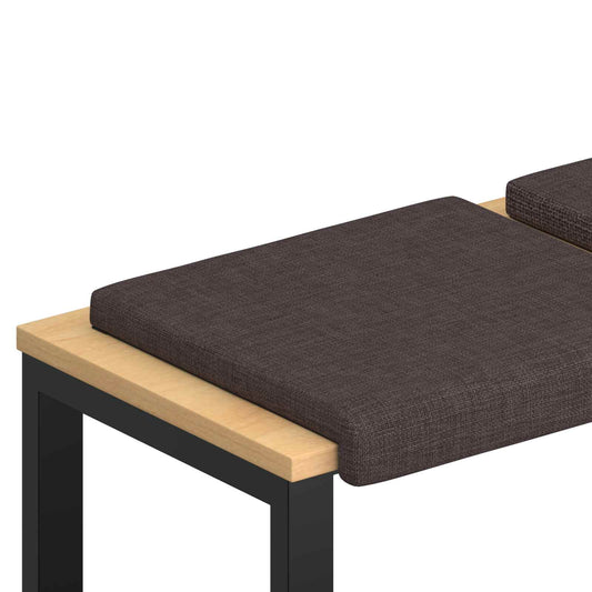 Bench Cushion 4 pcs Fabric Dark Brown Depth 35 cm Bench Cushion 4 pcs Fabric Dark Brown Depth 35 cm