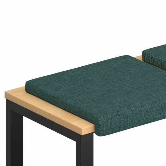 Bench Cushion 4 pcs Fabric Dark Green Depth 35 cm Bench Cushion 4 pcs Fabric Dark Green Depth 35 cm
