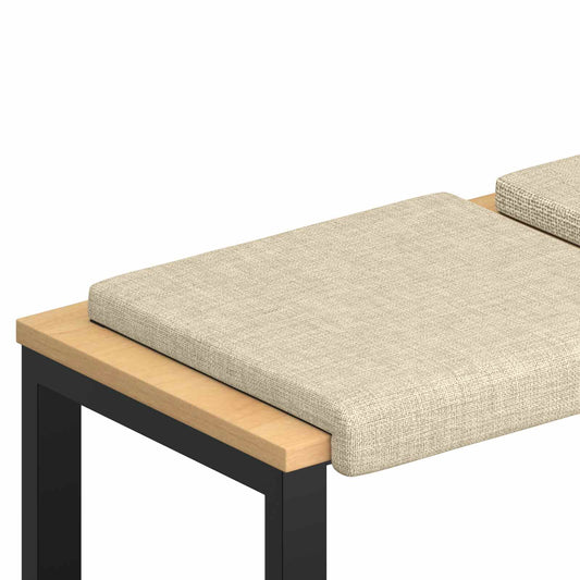 Bench Cushion 4 pcs Fabric Cream Depth 35 cm Bench Cushion 4 pcs Fabric Cream Depth 35 cm