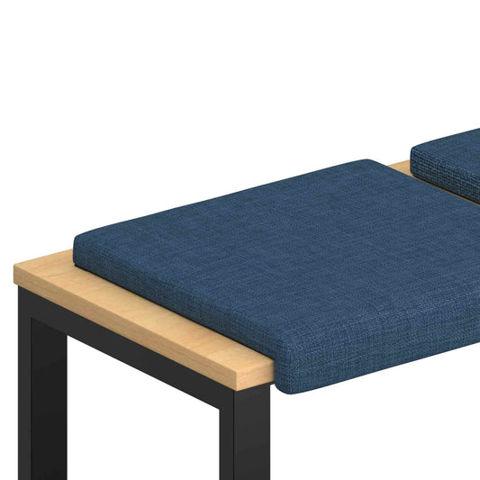 Bench Cushion 4 pcs Fabric Blue Depth 35 cm Bench Cushion 4 pcs Fabric Blue Depth 35 cm