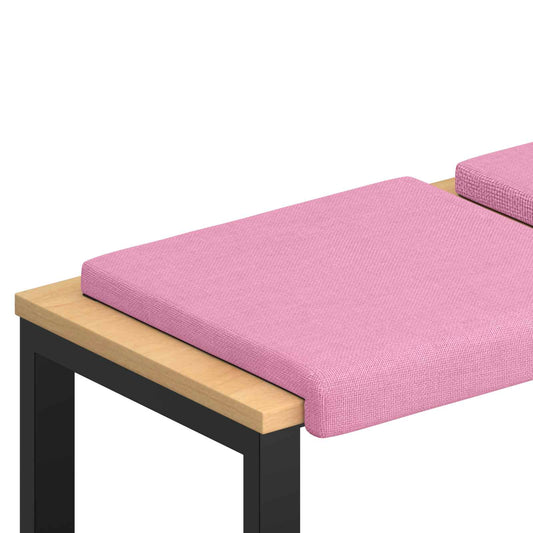 Bench Cushion 4 pcs Fabric Pink Depth 35 cm Bench Cushion 4 pcs Fabric Pink Depth 35 cm