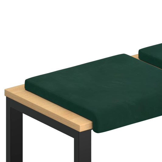 Bench Cushion 4 pcs Velvet Dark Green Depth 35 cm Bench Cushion 4 pcs Velvet Dark Green Depth 35 cm
