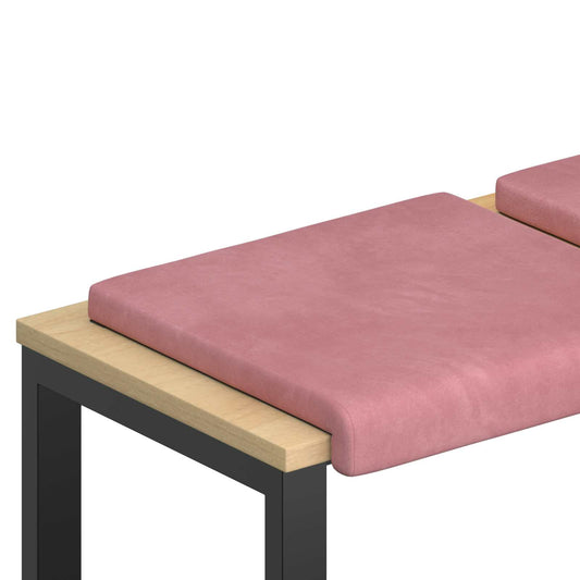 Bench Cushion 4 pcs Velvet Pink Depth 35 cm Bench Cushion 4 pcs Velvet Pink Depth 35 cm