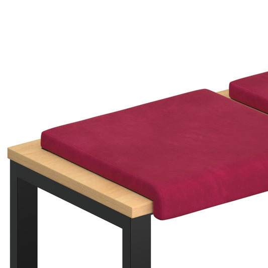 Bench Cushion 4 pcs Velvet Wine Red Depth 35 cm Bench Cushion 4 pcs Velvet Wine Red Depth 35 cm