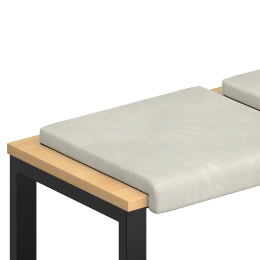 Bench Cushion 4 pcs Velvet Cream Depth 35 cm Bench Cushion 4 pcs Velvet Cream Depth 35 cm